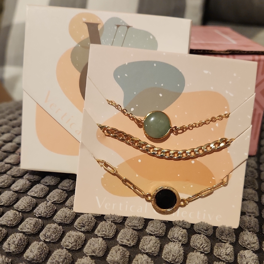 Gold and Black Bracelet Set